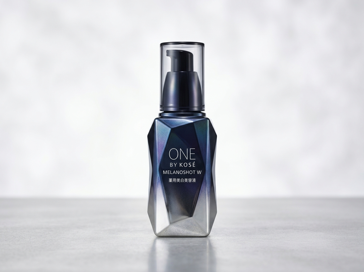 ONE BY KOSÉ Melanoshot W faceted prismatic pump bottle